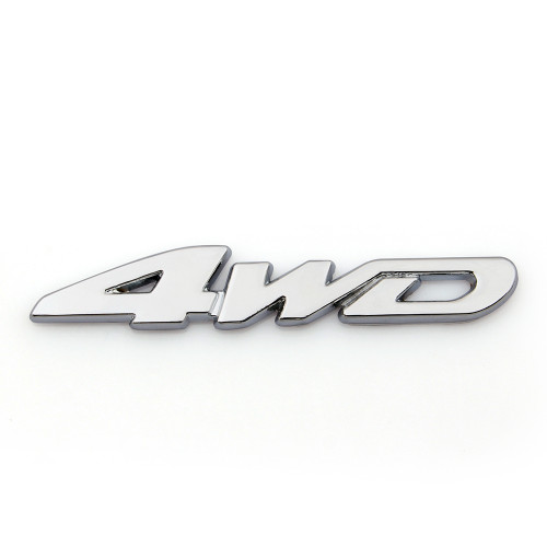 Head Grill Tailgate Emblem Badge Sticker Decal 4WD Sliver