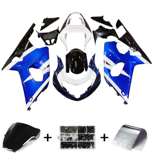 Amotopart Fairings Suzuki GSXR 1000 Blue White Black GSXR  Racing  (2000-2002)