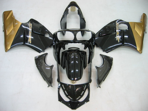 パーツ AT Amotopart Fairings Kawasaki ZX12R Black & Gold ZX12R Racing