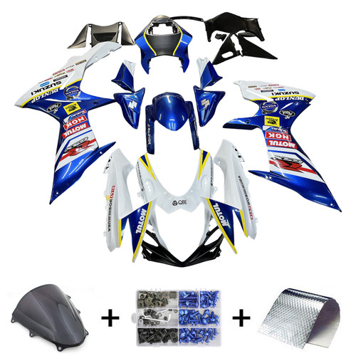 Amotopart Fairings Plastics Suzuki GSXR600 GSXR750 K11 Blue White Dunlop Racing (2011-2022) 