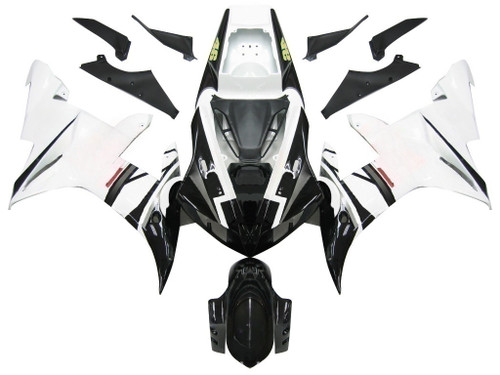 Fairings Yamaha YZF-R1 Black White No.46 FIAT Racing (2002-2003)