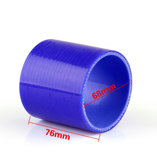 Straight 0 Degree 76mm 68mm Silicone Pipe Hose Coupler Intercooler Turbo Intake