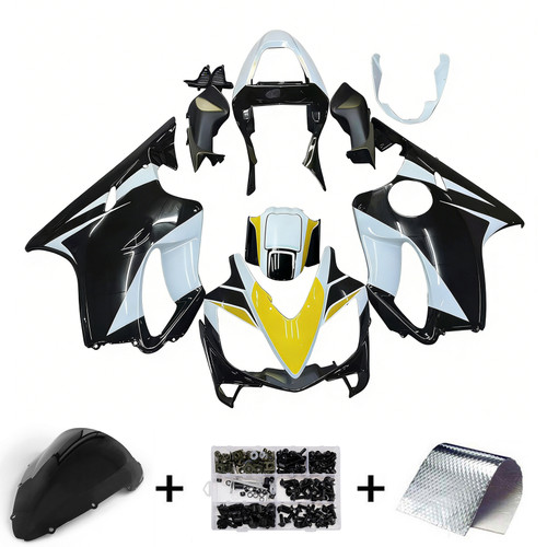 Amotopart Fairings Honda CBR 600 F4i Black & White Playboy Racing (2001-2003)