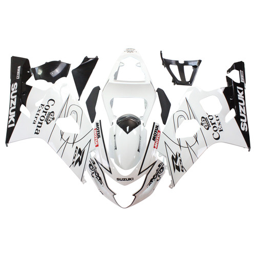 Amotopart Fairings Suzuki GSXR 600 750 White Alstare Corona Racing (2004-2005)