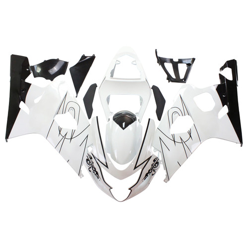Amotopart Fairings Suzuki GSXR 600 750 White Alstare Corona Racing  (2004-2005)