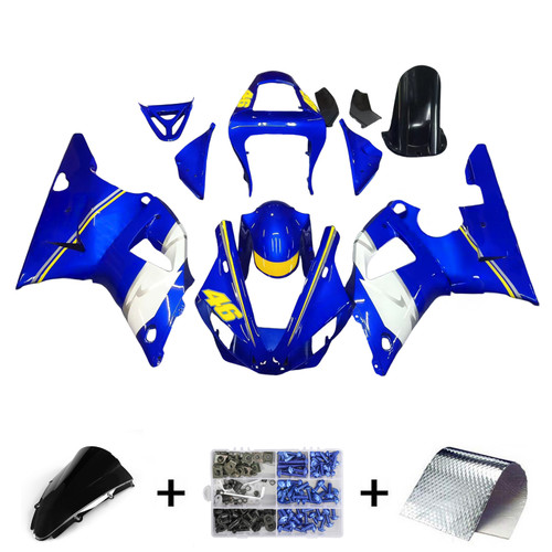 Amotopart Fairings Yamaha YZF-R1 Blue White No.46 R1 Racing (2000-2001)