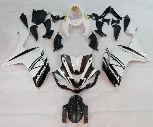 Amotopart Fairings Yamaha YZF-R1 Black White FIAT R1 Racing (2007-2008)