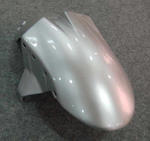 Amotopart Fairings Kawasaki ZX6R ZX636 Silver & Red Flame ZX6R Racing  (2007-2008)