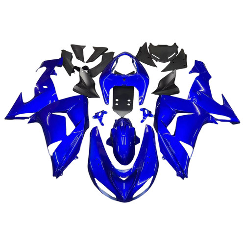 Amotopart Fairings Kawasaki ZX 10R Blue Black No.56 Nakano Racing