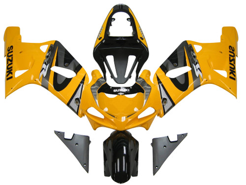 Fairings Suzuki GSXR 750 Yellow Black GSXR Racing (2001-2003)