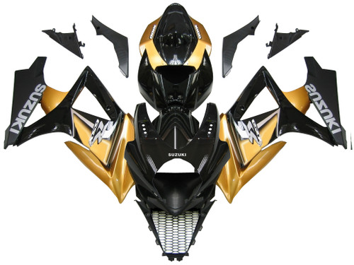 Fairings Suzuki GSXR 1000 Black & Gold GSXR Racing  (2007-2008)