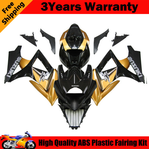 Fairings Suzuki GSXR 1000 Black & Gold GSXR Racing  (2007-2008)