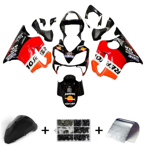 Amotopart Fairings Honda CBR 600 F4i Black Repsol Racing (2001-2003)