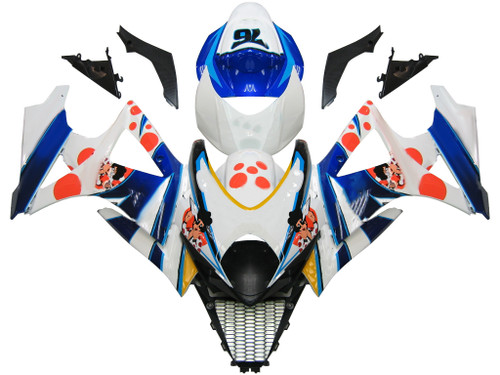 Amotopart Fairings Suzuki GSXR 1000 Multi-Color pepephone No.76 Racing  (2007-2008)