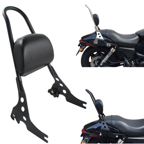 Sissy Bar Luggage Rack Seat Backrest Pad For 2015-18 Street 500 750 XG500 XG750 Black