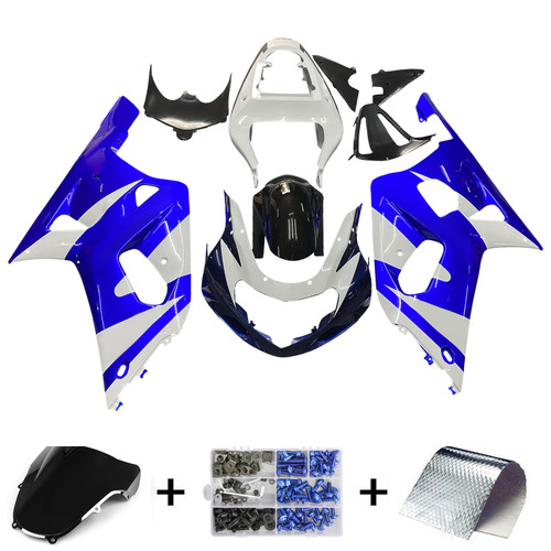 Amotopart Fairings Suzuki GSXR 600 Blue & White GSXR Racing  (2001-2003)