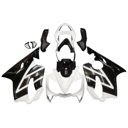 Amotopart Fairings Honda CBR600 F4i Black & White F4i Racing (2001-2003)