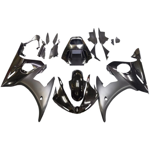 Amotopart Fairings Yamaha YZF-R6 Contrast Black  R6 Racing (2003-2005)