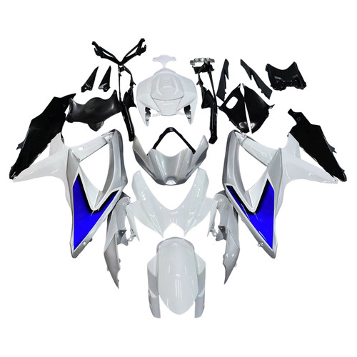 Amotopart Fairings Suzuki GSXR 600 750 Silver White GSXR Racing  (2008-2010)