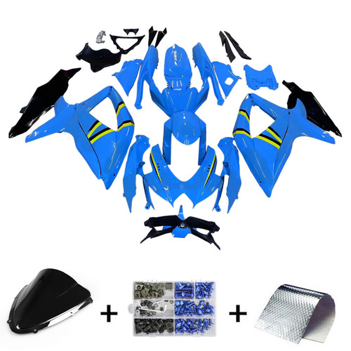 Amotopart Fairings Suzuki GSXR 600 750 Blue Rizla Racing  (2008-2010)