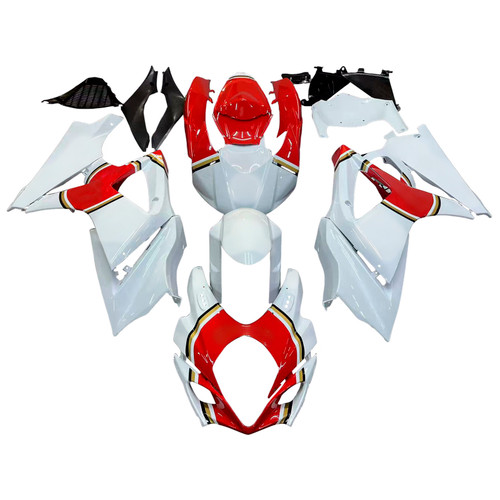 Amotopart Fairings Suzuki GSXR 1000 White & Red Lucky Strike Racing  (2007-2008)