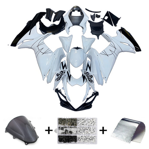 Amotopart Fairings Plastics Suzuki GSXR600 GSXR750 K11 White Alstare Corona (2011-2022)