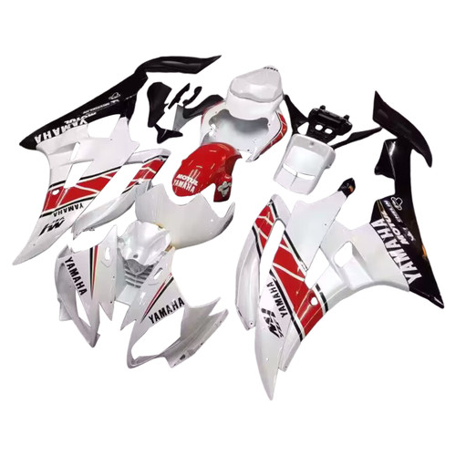 Amotopart Fairings Yamaha YZF-R6 White Red Black R6 Racing (2006-2007) 