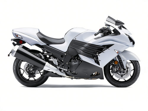 Amotopart Fairings Plastics Kawasaki ZX14R Ninja White Racing (2012-2021)