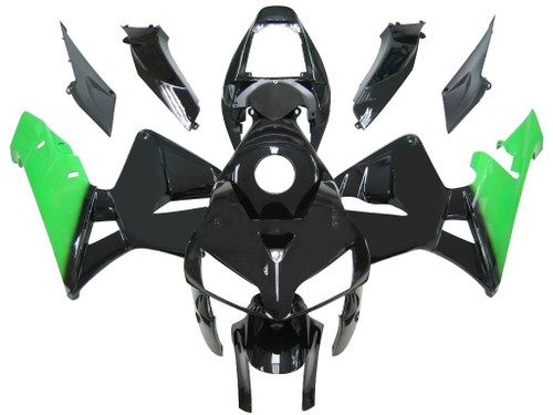 Amotopart Fairings Honda CBR 600 RR Black & Green CBR Racing (2005-2006)