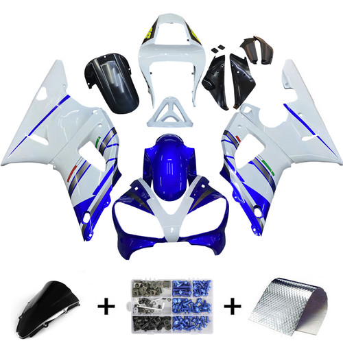 Amotopart Fairings Yamaha YZF-R1 Blue White No.46 FIAT Racing (2000-2001)