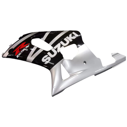 Amotopart Fairings Suzuki GSXR 600 Black & Silver GSXR Racing (2001-2003)