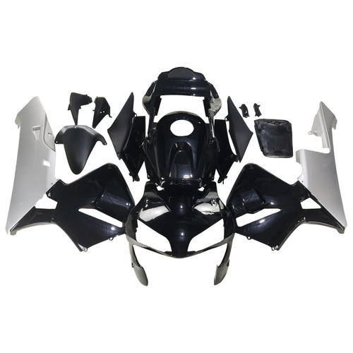 Amotopart Fairings Honda CBR 600 RR Black & Silver Honda Racing (2003-2004)