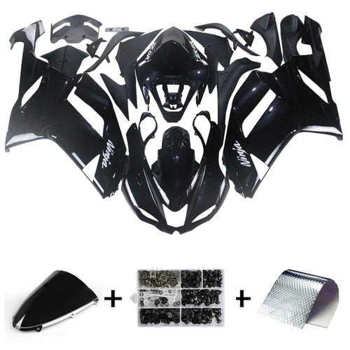 Amotopart Fairings Kawasaki ZX-R ZX636 Black Yellow Racing