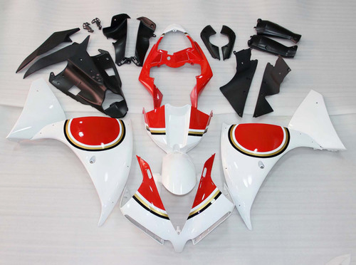 Amotopart Fairings Plastics Yamaha YZF R1 Red White Lucky Strike Racing (2012-2014)