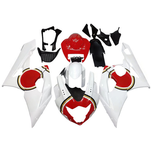 Amotopart Fairings Suzuki GSXR 1000 White & Red Lucky Strike Racing  (2005-2006)