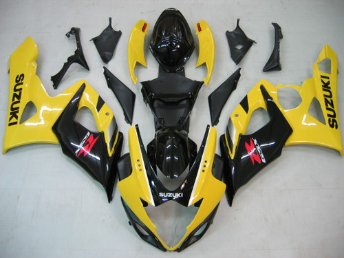 Fairings Suzuki GSXR 1000 Yellow & Black Racing  (2005-2006)