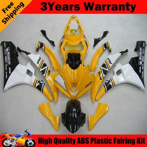 Fairings Yamaha YZF-R6 Yellow White Black Motul R6 Racing (2006-2007)