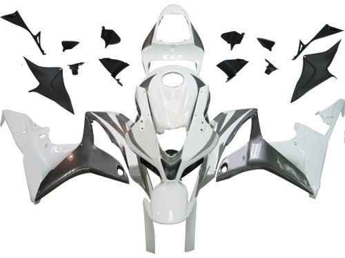 Amotopart Fairingsr Honda CBR 600 RR White & Silver CBR Racing (2007-2008)