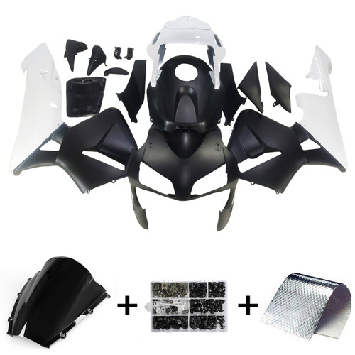 Amotopart Fairings Honda CBR 600 RR Matte Black & Whit CBR Racing (2003-2004)