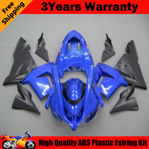 Fairings Kawasaki ZX 10R Blue Black  Ninja Racing (2004-2005)