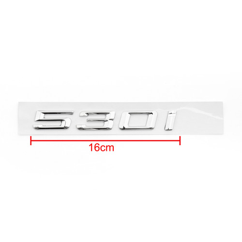 Car Rear Badge Emblem Metal 530i BMW 5 Series E60 E61 F10 F11 Chrome