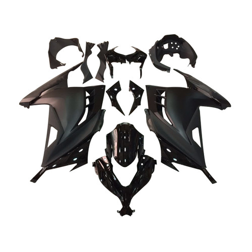 Fairings Plastics Kawasaki Ninja 300R EX300R Black Ninja Racing (2013-2017)