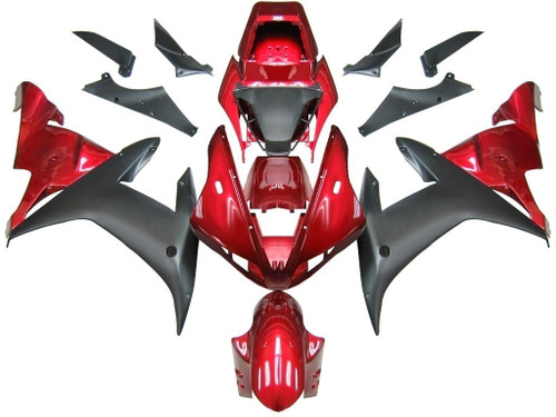 Amotopart Fairings Yamaha YZF-R1 Red Black R1 Racing (2002-2003)