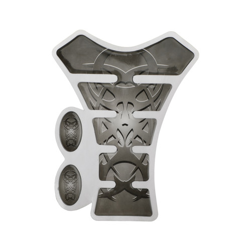 Universal Motorcycle Gas Tank Pad Protector Suzuki Yamaha BMW Honda Gunmetal Universal Motorcycle Gas Tank Pad Protector Suzuki Yamaha BMW Honda Gunmetal
