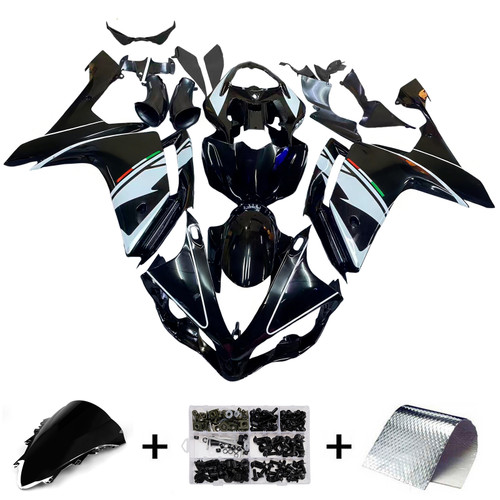Amotopart Fairings Yamaha YZF-R1 Black FIAT R1 Racing (2007-2008)