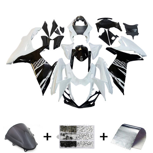 Amotopart Fairings Plastics Suzuki GSXR600 GSXR750 K11 White Black Silver Checkered GSXR (2011-2022)