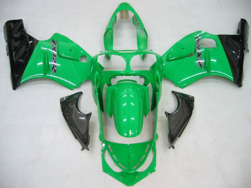 Amotopart Fairings Kawasaki ZX12R Green & Black ZX12R Racing