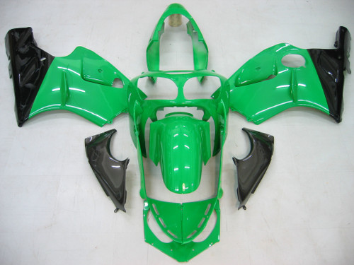 Amotopart Fairings Kawasaki ZX12R Green & Black ZX12R Racing (2000-2001)