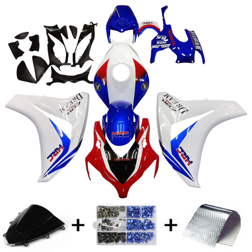 Amotopart Fairings Honda CBR 1000 RR Red Whit Blue HRC Racing (2008-2011)