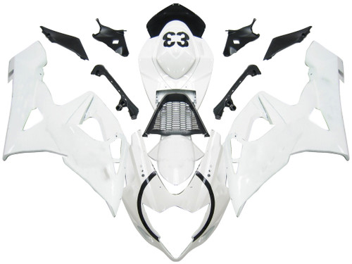 Amotopart Fairings Suzuki GSXR 1000 White & Black Jordan Racing  (2005-2006)